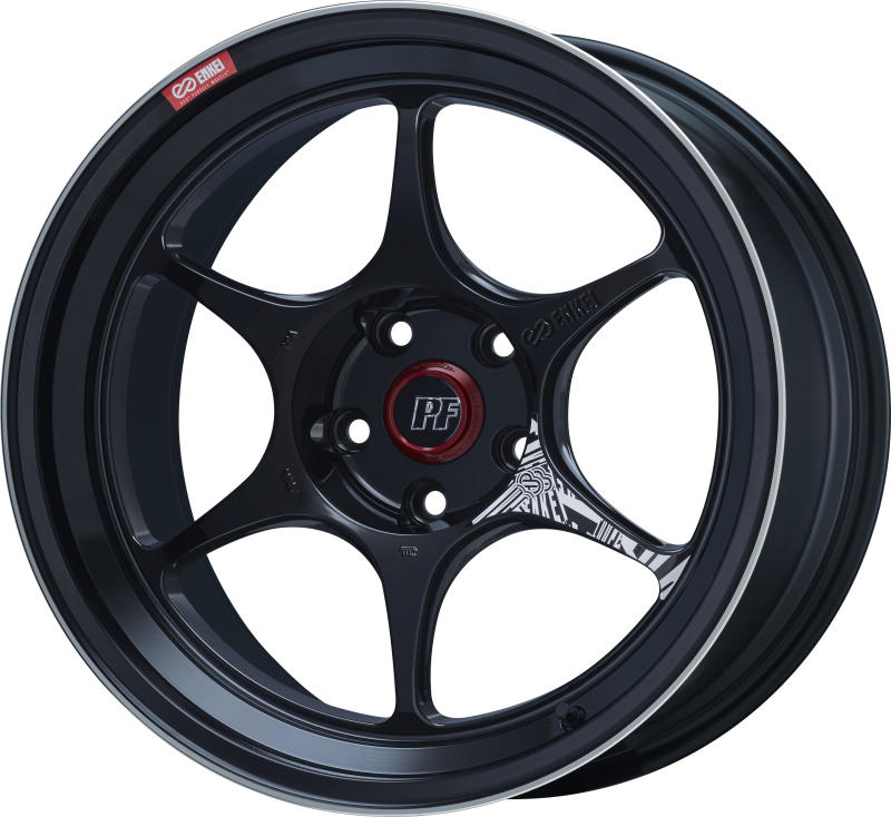 Enkei PF06 18x8.5in 5x114.3 BP 48mm Offset 75mm Bore Black Machined Wheel-thumbmail-1