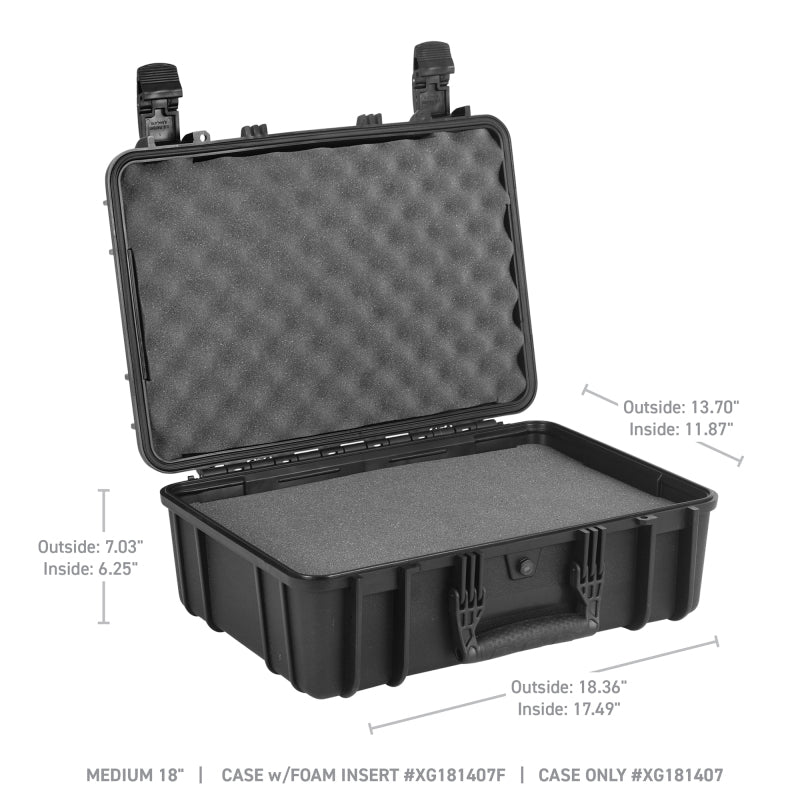Go Rhino XVenture Gear Hard Case w/Foam - Medium 18in. / Lockable / IP67 - Tex. Black-thumbmail-8