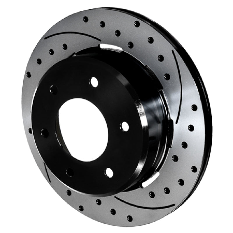 Wilwood 6x5.5 SRP Drilled Performance Rear Rotor & Hat R/H - Black-thumbmail-1