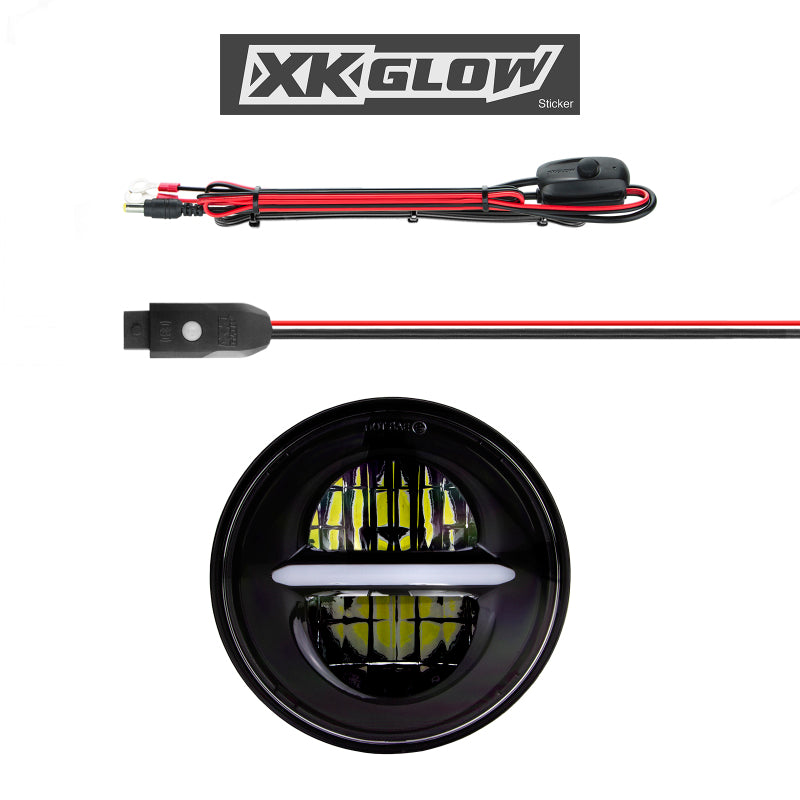 XKGLOW 5-3/4in Headlight - Black-thumbmail-2