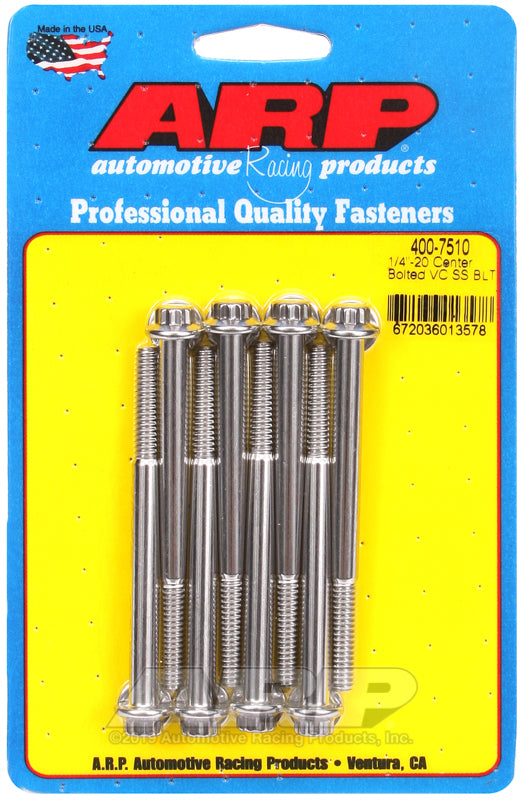 ARP SS 1/4-20 Center Bolted Valve Cover Bolt Kit-thumbmail-1