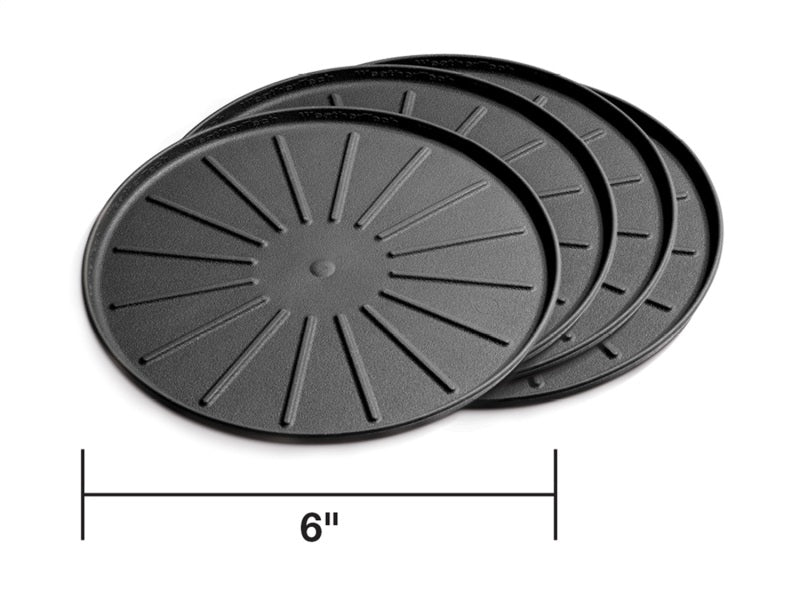 WeatherTech Round Coaster Set 6in. - Black (Set of 4)-thumbmail-1