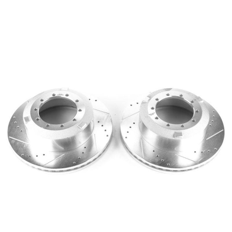 Power Stop 17-22 Ford F-550 Super Duty Rear Drilled & Slotted Rotor - Pair-thumbmail-1
