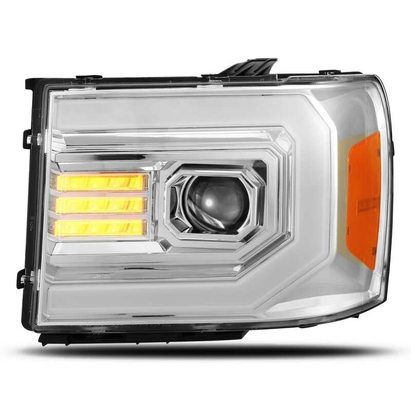 AlphaRex 07-13 GMC Sierra 1500 (No Clsc) LUXX-Series LED Proj HL Chrome w/Actv Lgt & Seq.Sig / DRL-thumbmail-5