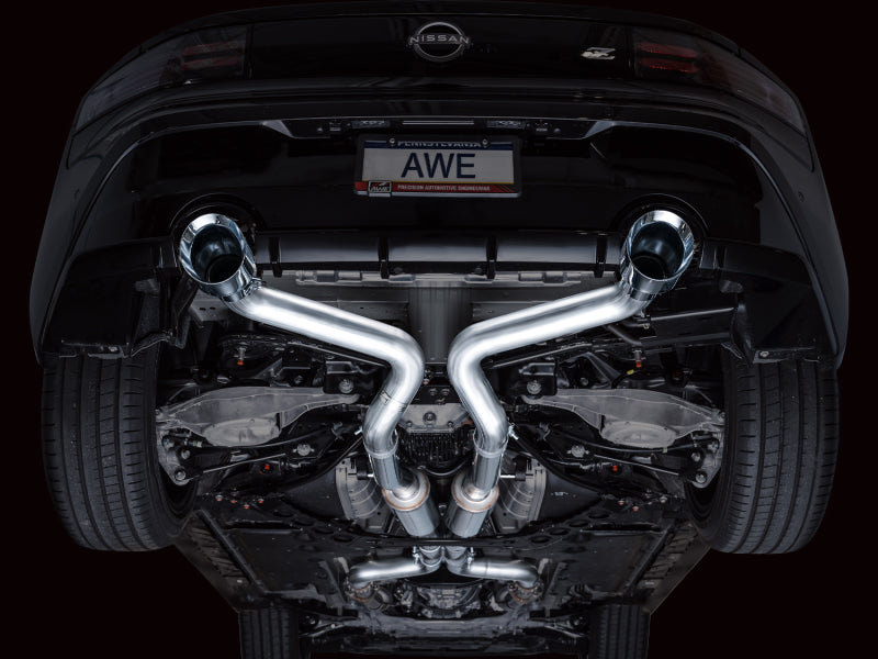 AWE 2023 Nissan Z RZ34 RWD Track Edition Catback Exhaust System w/ Chrome Silver Tips-thumbmail-9