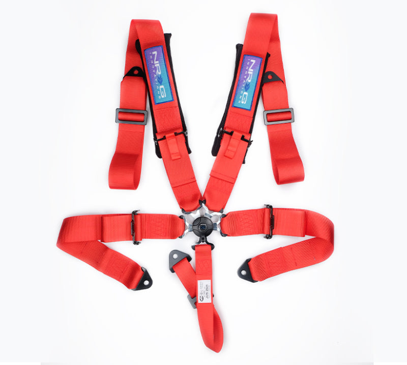 NRG 5PT 3in. Seat Belt Harness / Cam Lock - Red-thumbmail-1
