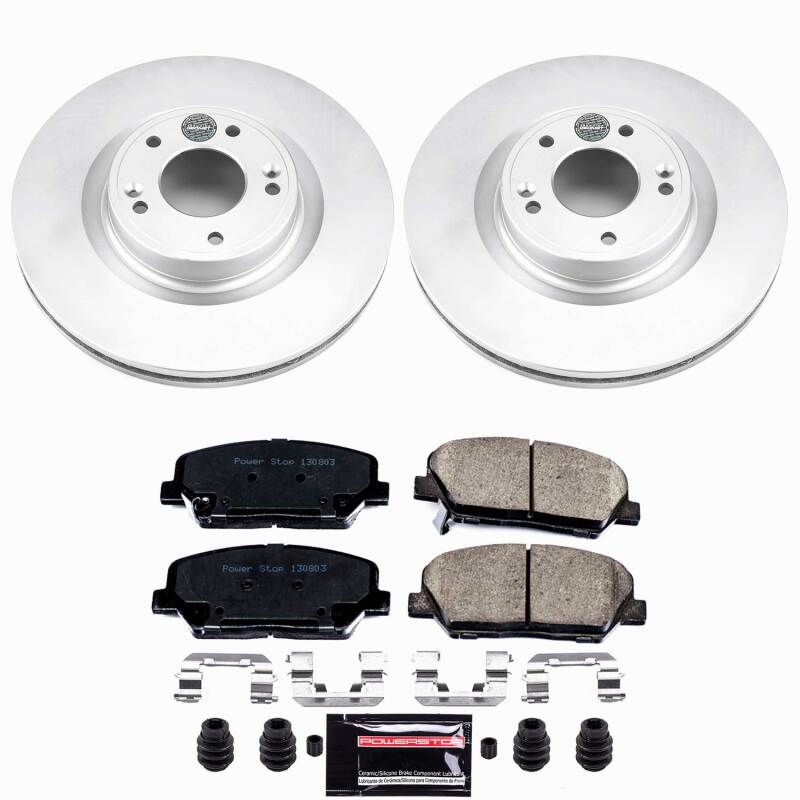 Power Stop 10-16 Hyundai Genesis Coupe Front Z23 Coated Brake Kit-thumbmail-1