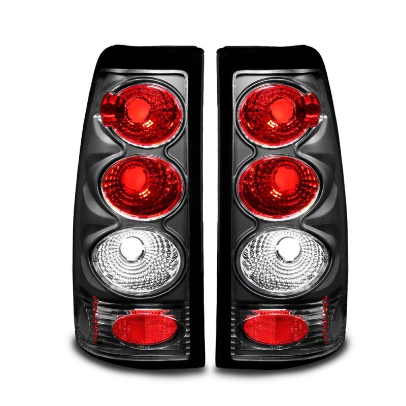 Raxiom 99-02 Chevrolet Silverado 1500 Fleetside Axial Series Tail Lights- Black - Red/Clear Lens-thumbmail-1