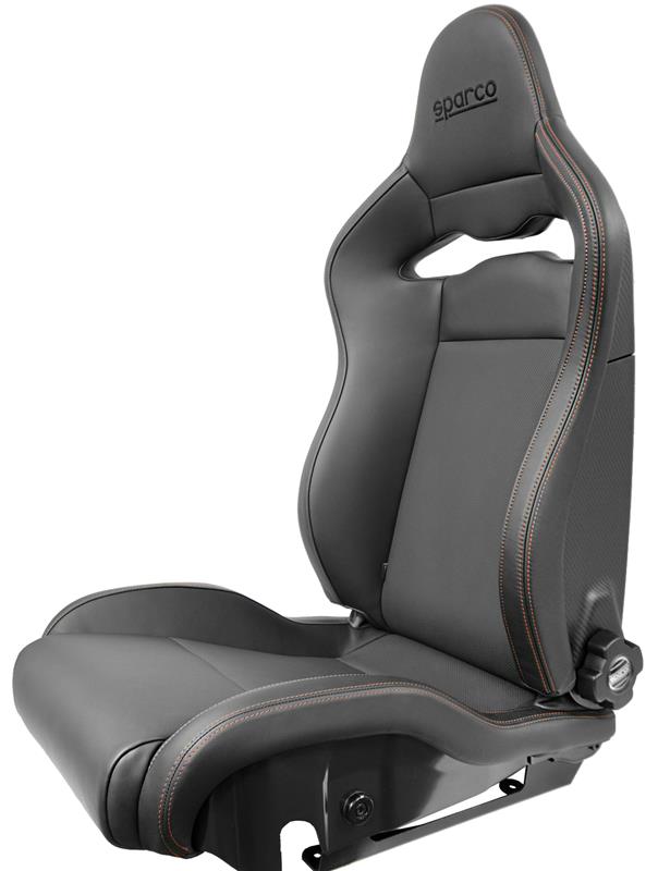 Sparco Seat SPX Special Edition Black/Grey w/ Gloss Carbon Shell - Right-thumbmail-2