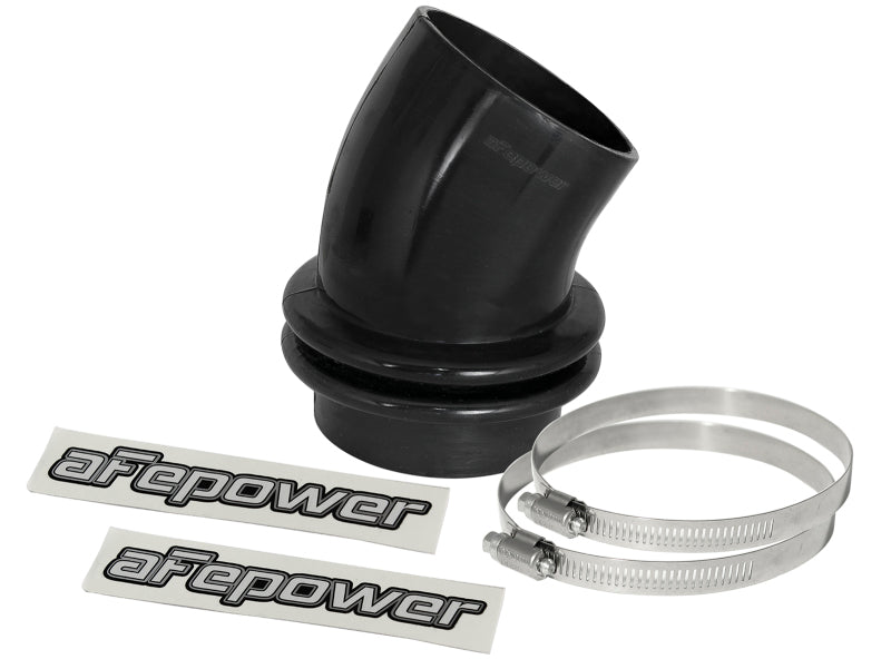 aFe Magnum FORCE Silicone Coupling Kit 3-1/2in ID x 30 Deg. Bellows Elbow - Black-thumbmail-1