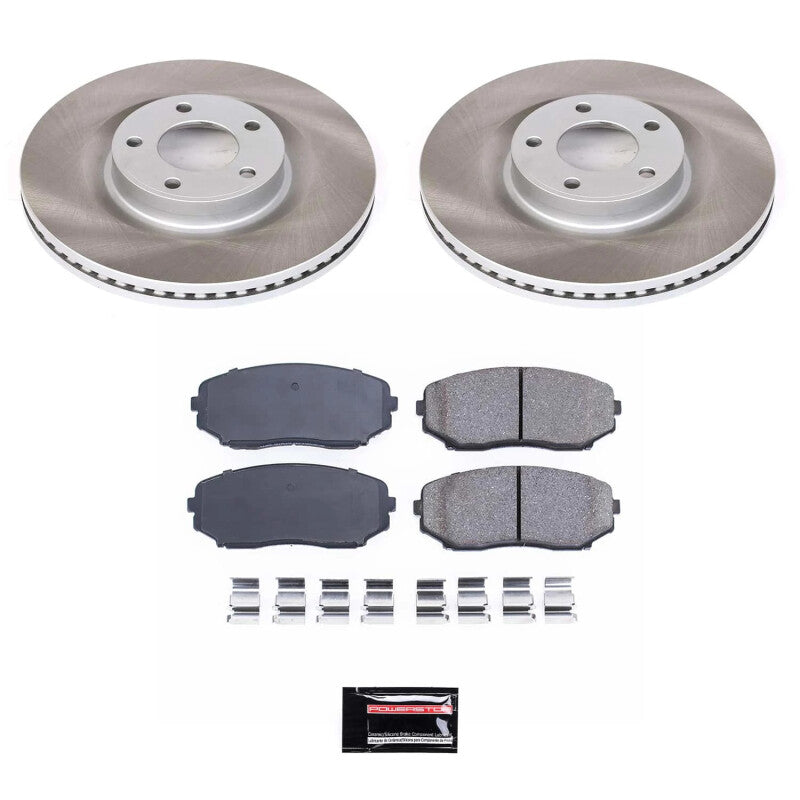 Power Stop 07-15 Lincoln MKX Front Semi-Coated Rotor Kit-thumbmail-1