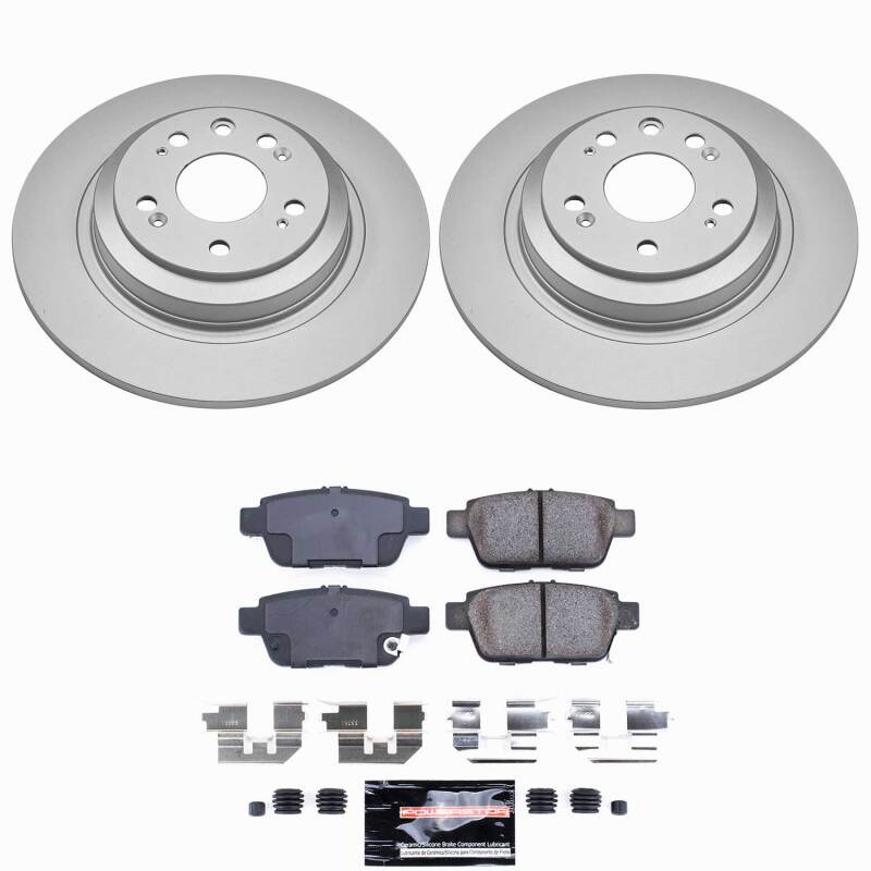 Power Stop 09-14 Acura TL Rear Z23 Coated Brake Kit-thumbmail-1