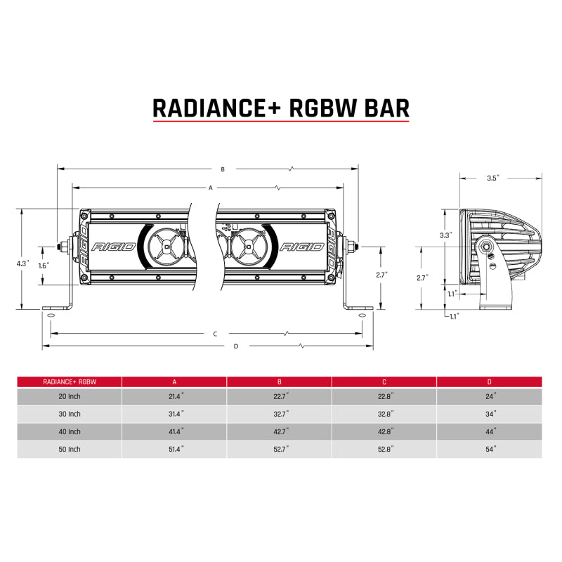 Rigid Industries Radiance+ 20in. RGBW Light Bar-thumbmail-9