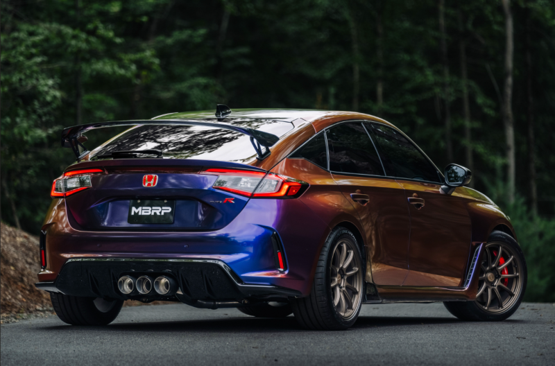 MBRP 23-24 Honda Civic Type R 2.0L T304 SS 3in Cat-Back Exhaust Triple Center Outlet w/ Carbon Tips-thumbmail-2