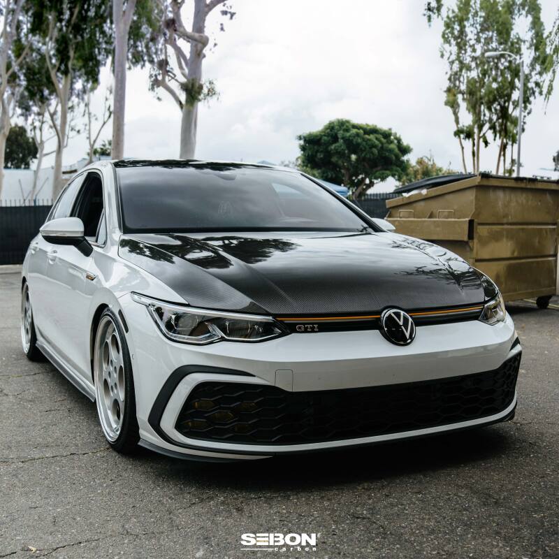 Seibon 22-23 Volkswagen Golf GTI/R OEM Style Carbon Fiber Hood-thumbmail-6