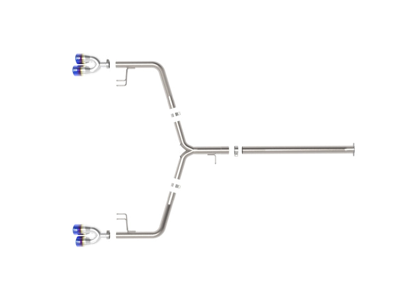 aFe Takeda 21-24 Kia K5 GT L4-2.5L (t) SS Axle-Back Exhaust System w/ Blue Flame Tips-thumbmail-6