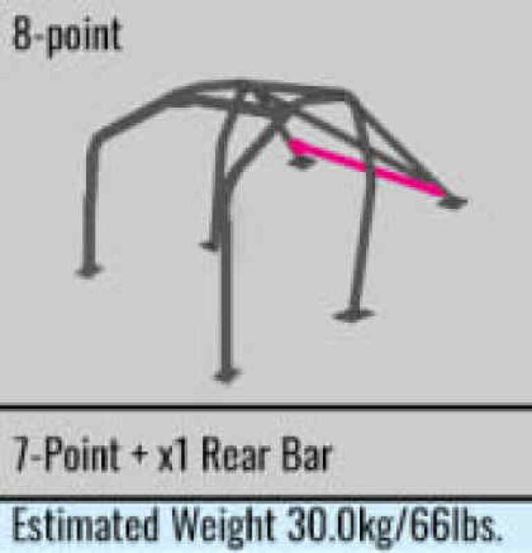 Cusco SFTY21 2-Pssgr 8-PT BLK Around Dash Roll Cage Toyota Chaser JZX100 w/o Sunroof (S/O/No Cancel)-thumbmail-1