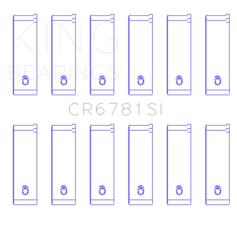King Engine Bearings Chrysler 2.7L (Od+.002in) (Size +0.75mm) Connecting Rod Bearing Set-thumbmail-2
