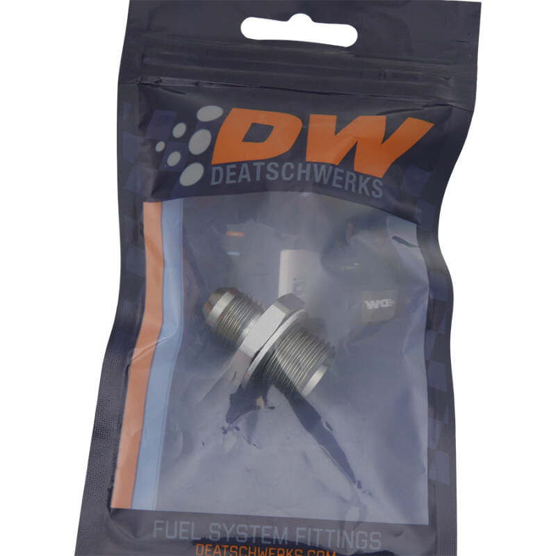 DeatschWerks 6AN Male Flare to M18 X 1.5 Male Metric Adapter (Incl Crush Washer) - Titanium-thumbmail-3