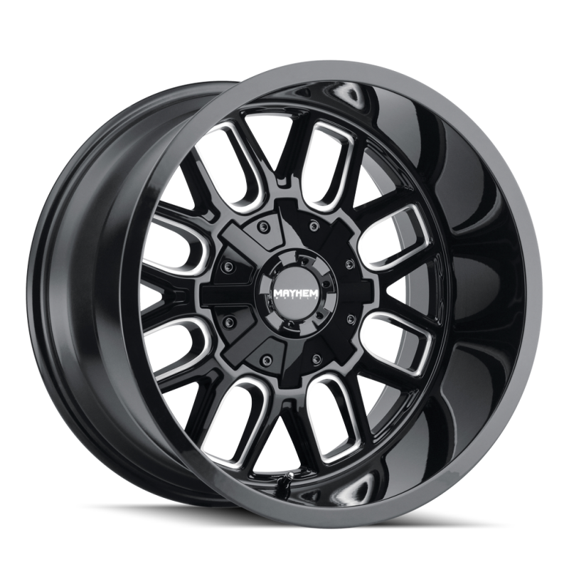 Mayhem 8107 Cogent 17x9 / 8x165.1 BP / -12mm Offset / mm Hub Gloss Black Milled Wheel-thumbmail-1