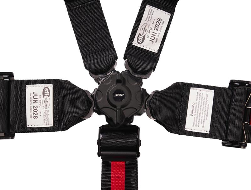 PRP 5 Point Cam-Lock Harness with 2in Shoulders and 3in Lap Belts SFI16.1- Black-thumbmail-5