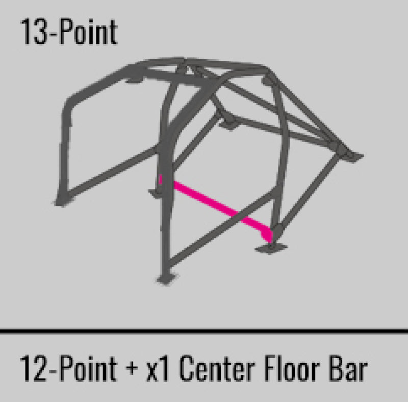 Cusco Safety21 13pt 2Pssgr BLK Thru Dash Roll Cage Nissan R33 2dr (S/O/No Cancel)