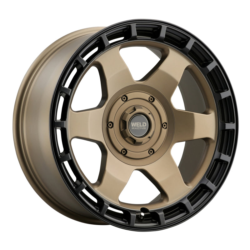 Weld Off-Road Ridge 20x9 - 8x180 BP - ET0 - 124.3mm CB - Satin Bronze Wheel (Black Ring)-thumbmail-3