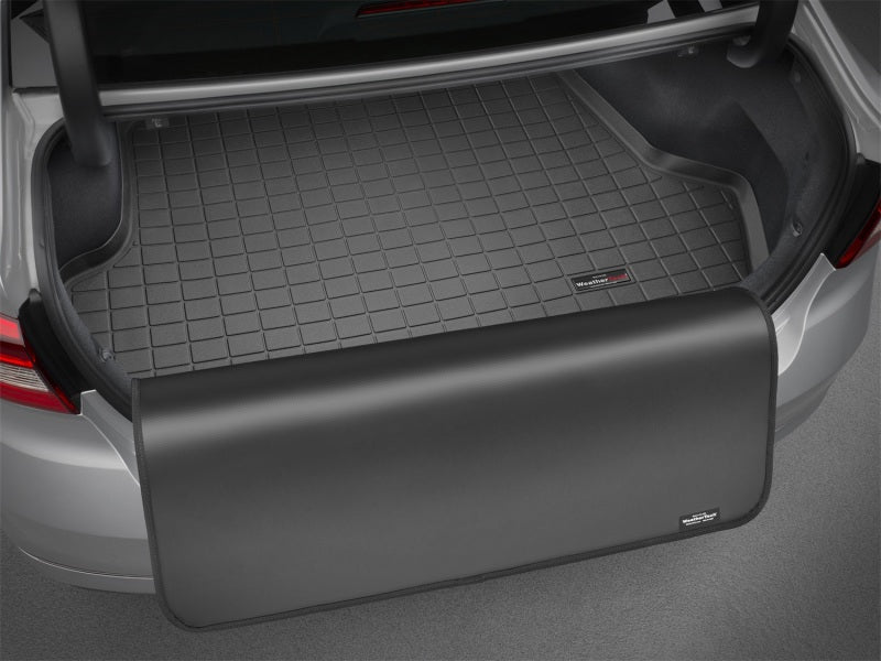 WeatherTech 2018+ Audi S4 Sedan Cargo Liner w/ Bumper Protector - Black-thumbmail-1