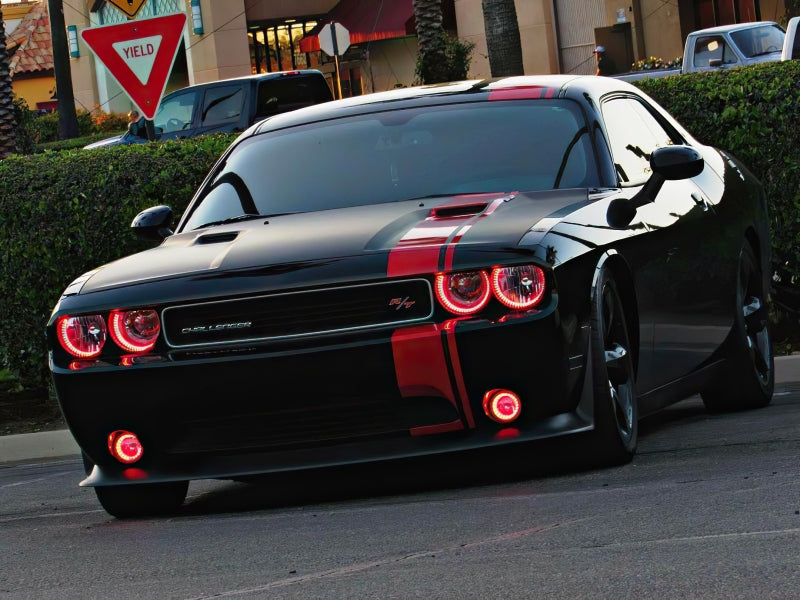 Oracle 08-14 Dodge Challenger LED Non Projector Headlight Halo Kit - Red-thumbmail-10