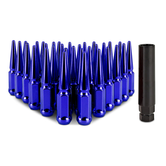 Mishimoto Mishimoto Steel Spiked Lug Nuts M14 x 1.5 32pc Set Blue