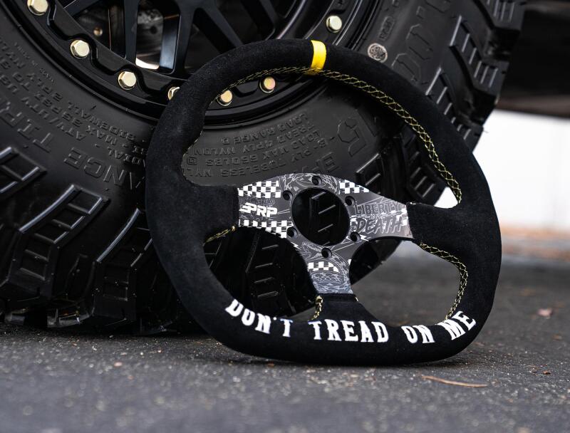 PRP Dont Tread on Me Comp-R Suede Steering Wheel (D-Shaped)-thumbmail-3