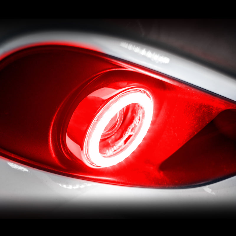 Oracle 10-12 Ford Mustang Shelby Bumper Surface Mount LED Fog Light Halo Kit - Red-thumbmail-4