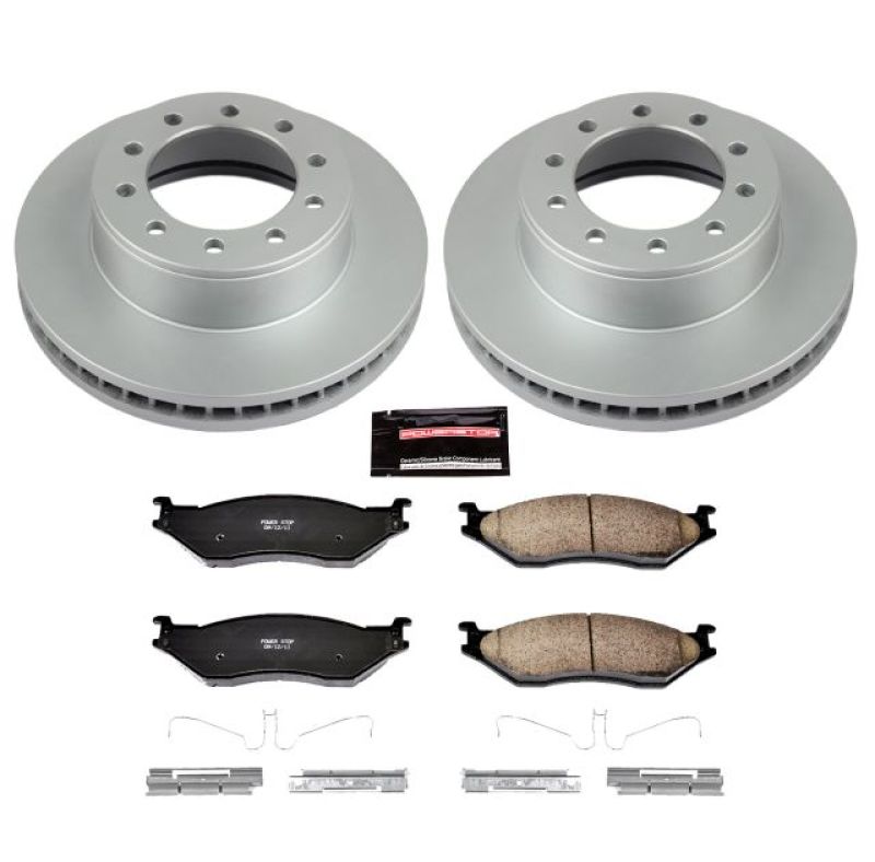 Power Stop 05-16 Ford F-550 Super Duty Front Z17 Coated Brake Kit-thumbmail-1