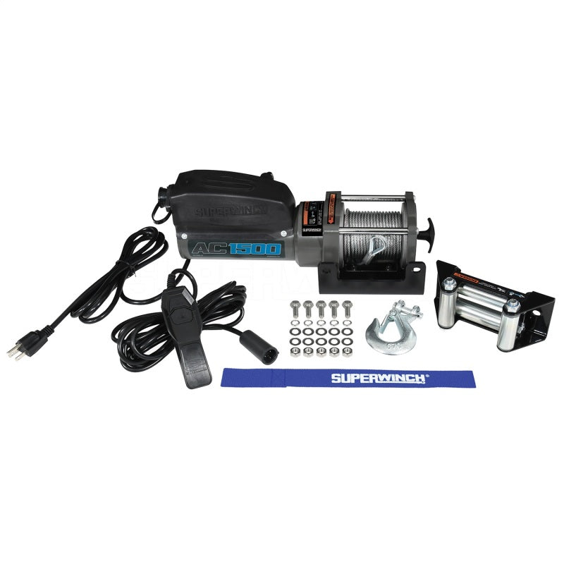 Superwinch 1,500 lbs. 1.1 HP 120V AC 1/8 In x 35ft. Wire Rope - Gray Wrinkle-thumbmail-5