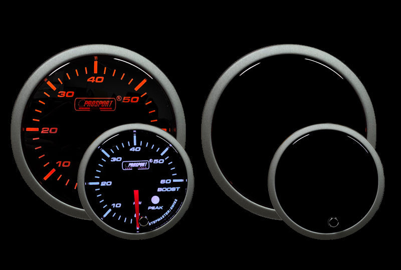 2-1/16" Premium Amber / White Electric Boost gauge 0-60 PSI-thumbmail-4