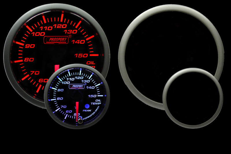 2-1/16" Amber/White Premium Metric Oil Temperature Gauge-thumbmail-3