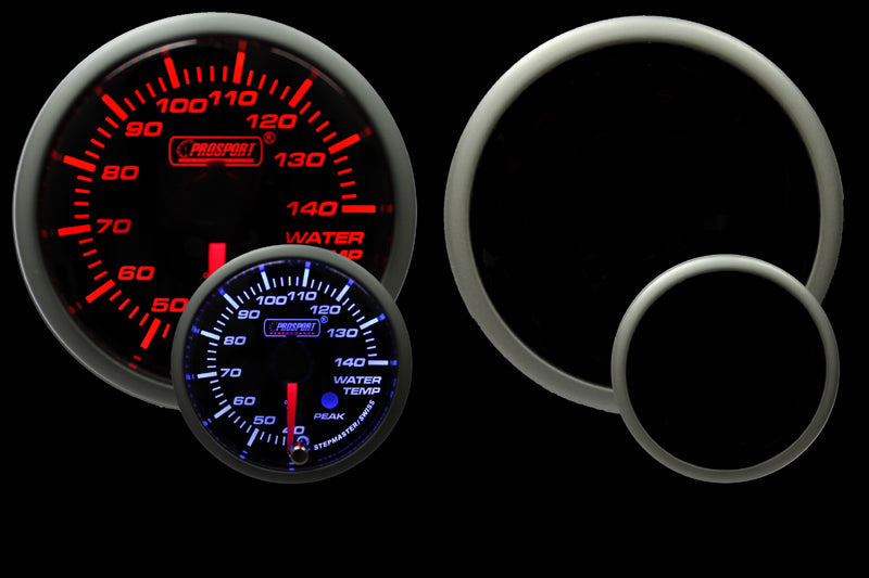 2-1/16" Amber/White Premium Metric Water Temperature Gauge-thumbmail-3