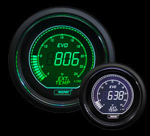 2-1/16" Evo Electrical Green and White Exhaust Gas Temperature Gauge--thumbmail-4