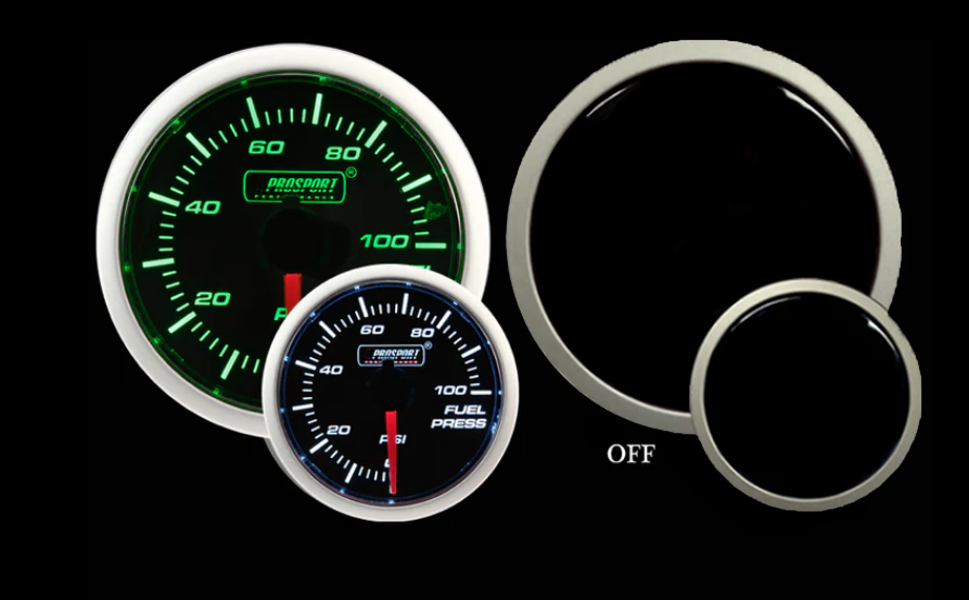 2-1/16" Green/White Fuel Pressure Gauge-thumbmail-4
