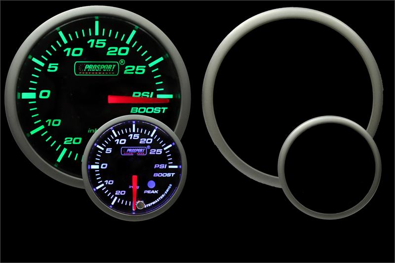 2-1/16" Green/White Premium Electric Boost gauge-thumbmail-4