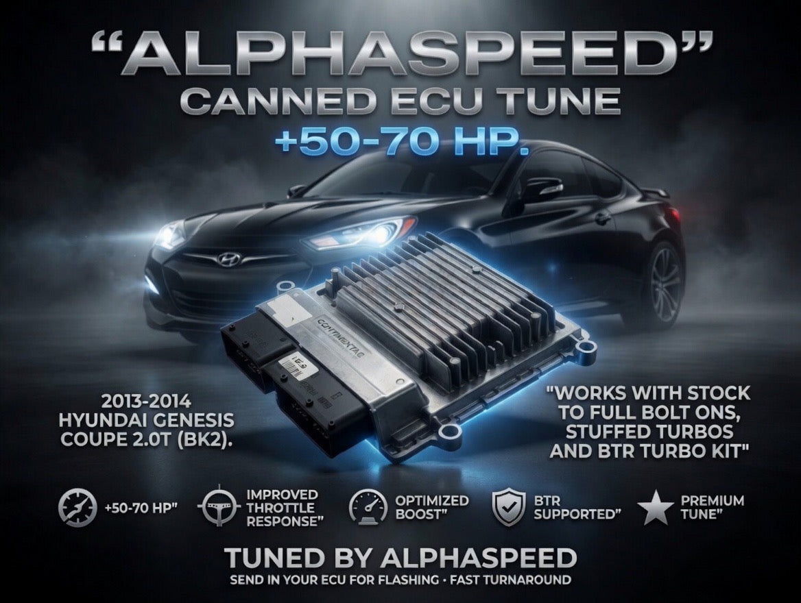 Alphaspeed Canned Tune ECU Service (2013-2014 Genesis Coupe 2.0T BK2)