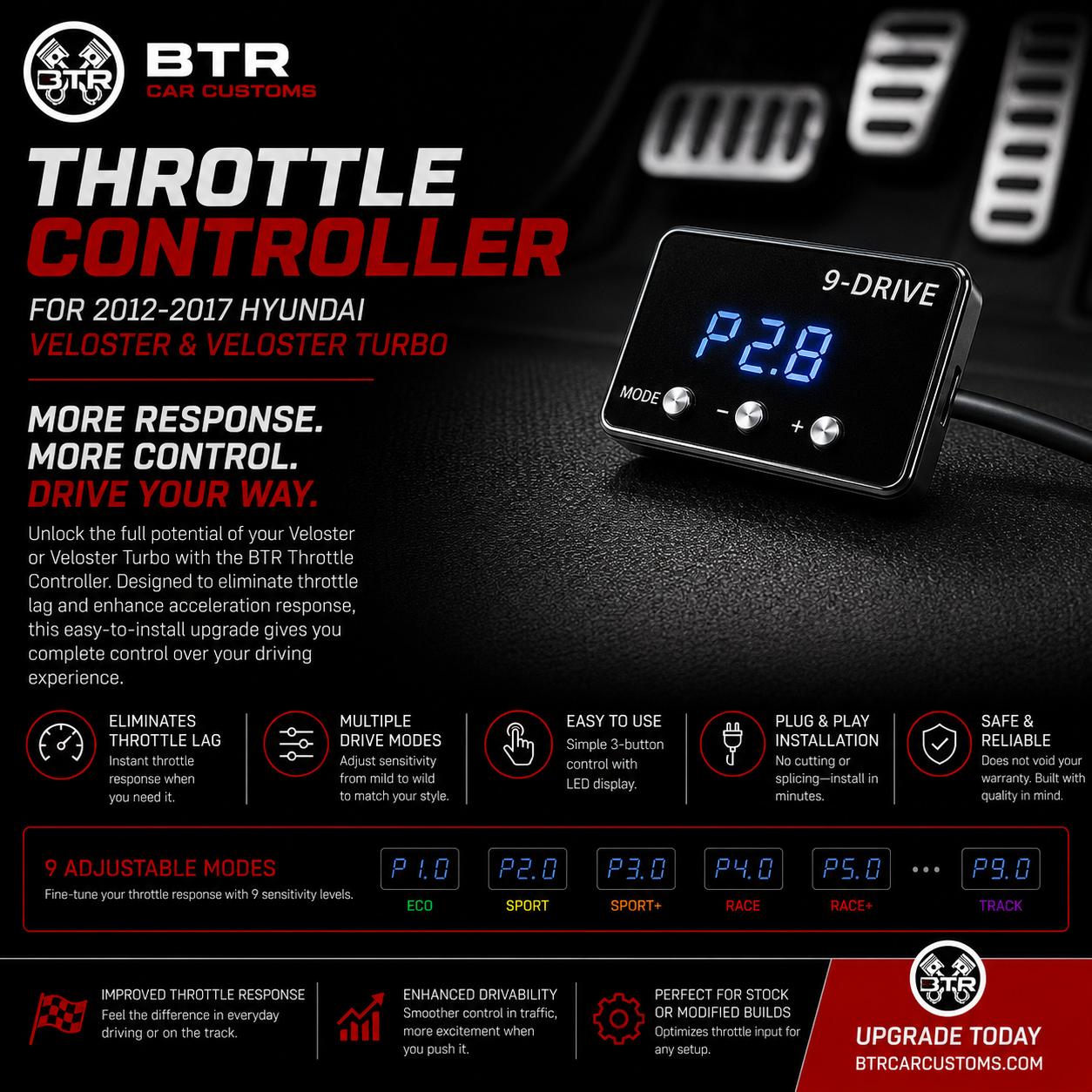 Throttle Controller for the Veloster / Veloster Turbo 2012-2017