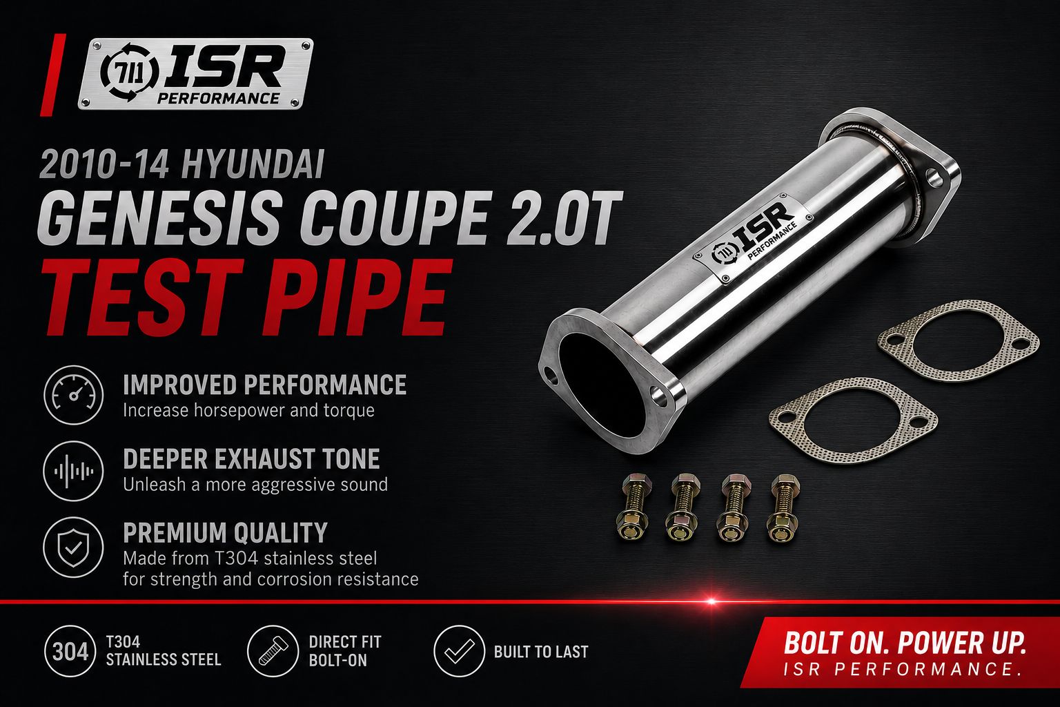 ISR Performance 2010-14 Genesis Coupe 2.0T Test Pipe