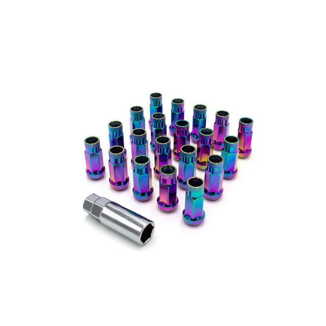 ISR Performance Steel 50mm Open Ended Lug Nuts M12x1.50 - Neo Chrome