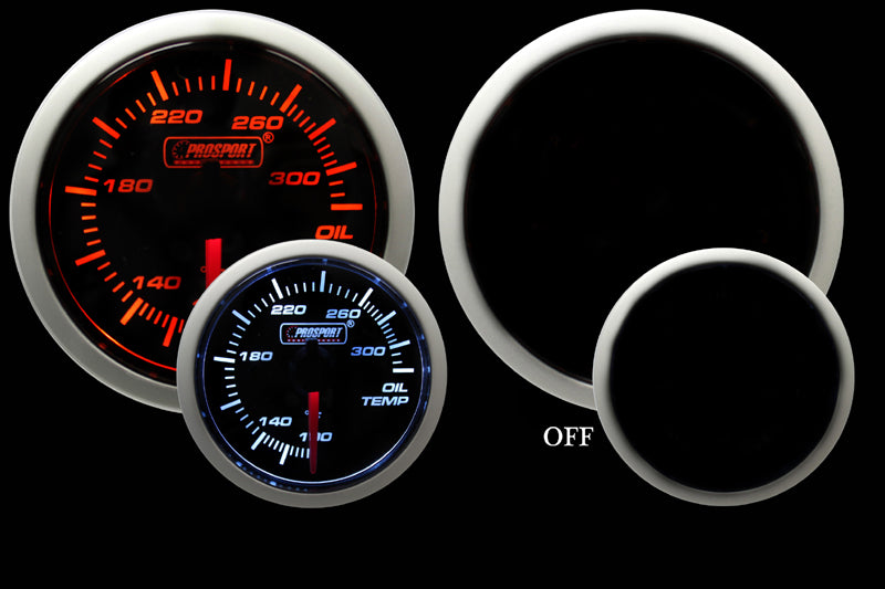 2-3/8" Amber / White -  Oil Temperature Gauge-thumbmail-3