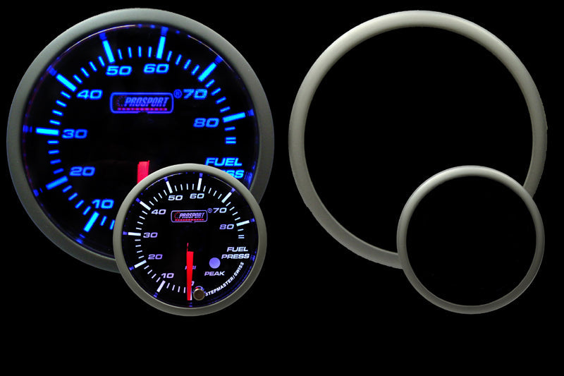 2-1/16" Premium Blue/White Fuel Pressure Gauge-thumbmail-4