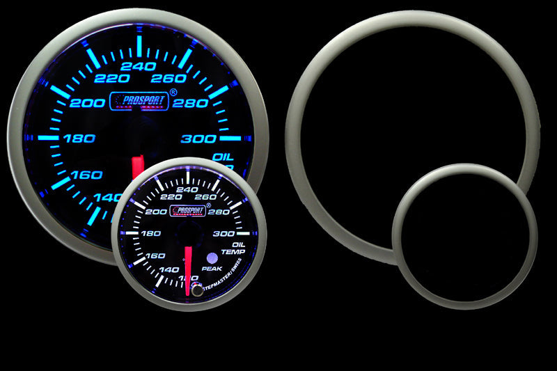 2-1/16" Premium Blue/White Oil Temperature Gauge-thumbmail-4