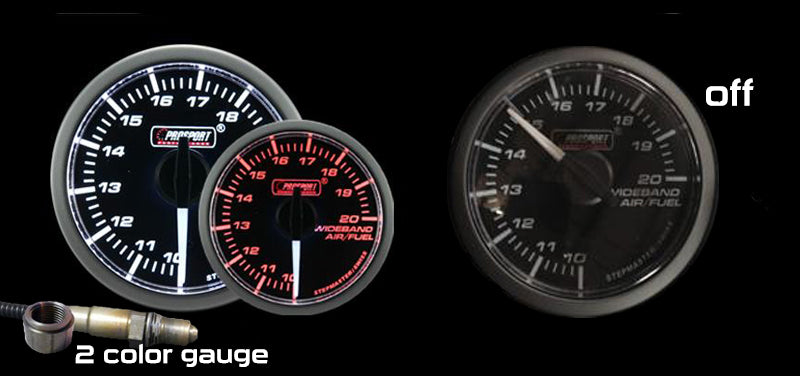 2-1/16" Wideband Premium White Pointer Clear Lens Air Fuel Ratio kit-Amber/White-thumbmail-4