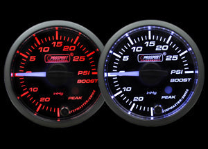 2-1/16" Premium White Pointer Clear Lens Boost gauge Amber/White-thumbmail-4