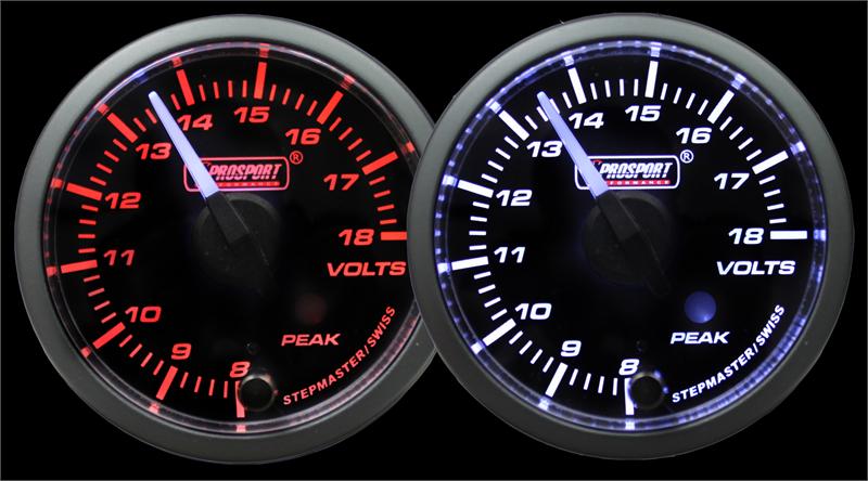 2-1/16" White Pointer Amber/White Clear Lens Premium Volt Gauge-thumbmail-4